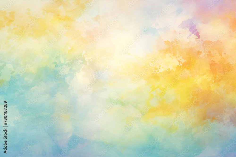 Colorful and fashionable pale background material painted with watercolors, Generative AI