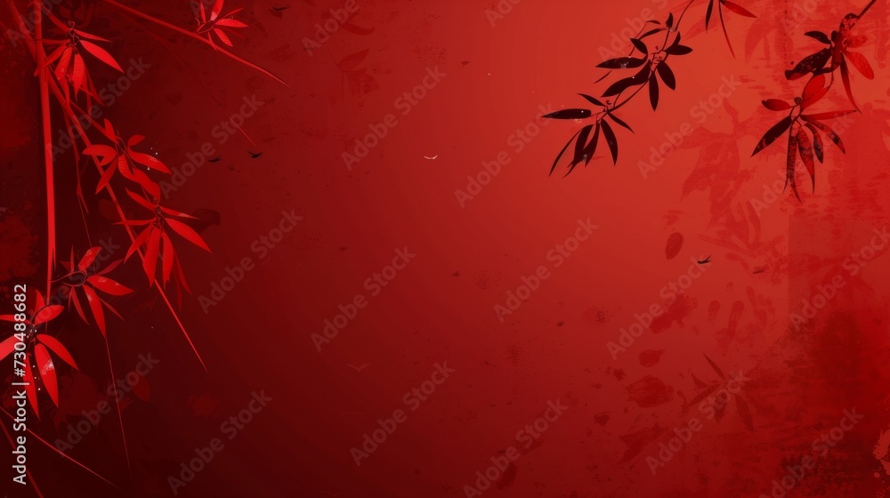 background template with Chinese print in red generative ai background template with Chinese print in red generative ai