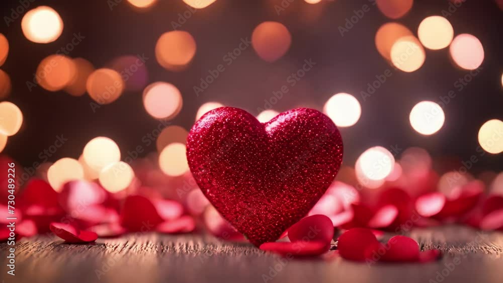 Red Heart on Wooden Table: Simple yet Striking Red Heart on Wooden Table: Simple yet Striking