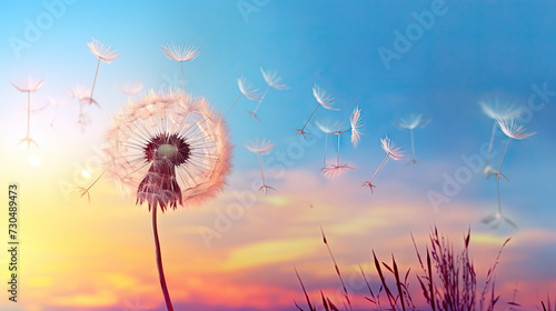 Dandelion created with Generative AI technology