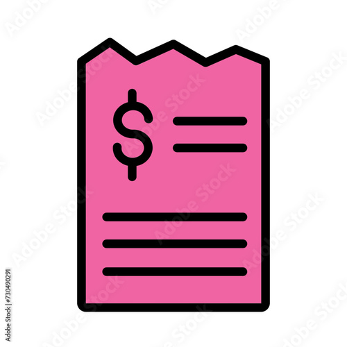 Bill Debt Mind Filled Outline Icon