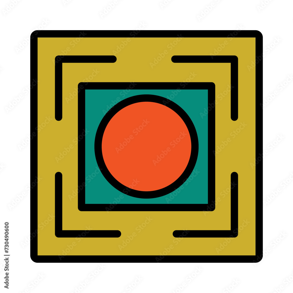 Abstract Barcode Scan Filled Outline Icon Abstract Barcode Scan Filled Outline Icon
