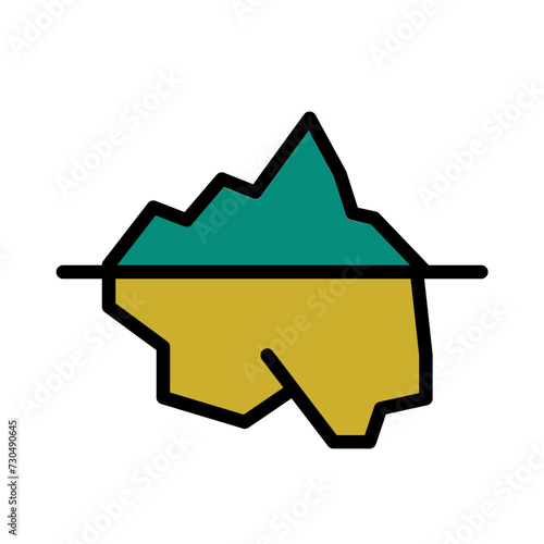 Beautiful Darknet Iceberg Filled Outline Icon