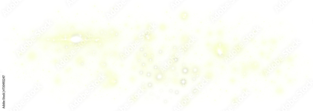 light green starry glitter effect