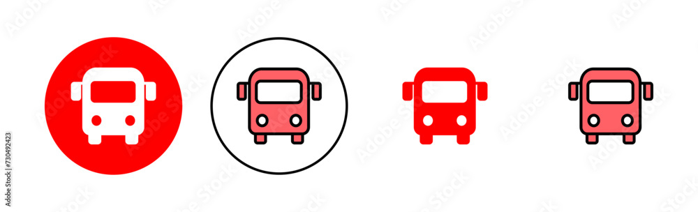 Bus icon set illustration. bus sign and symbol. transport symbol Bus icon set illustration. bus sign and symbol. transport symbol