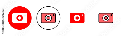 Camera icon set illustration. photo camera sign and symbol. photography icon.