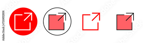 External link icon set illustration. link sign and symbol. hyperlink symbol