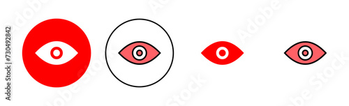 Eye icon set illustration. Eye sign and symbol. Look and Vision icon.