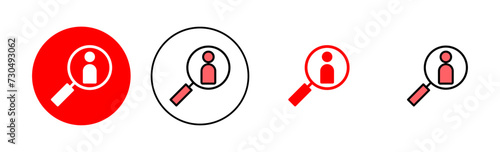 Hiring icon set illustration. Search job vacancy sign and symbol. Human resources concept. Recruitment