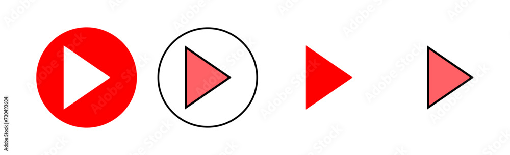 Play Icon set illustration. Play button sign and symbol Play Icon set illustration. Play button sign and symbol