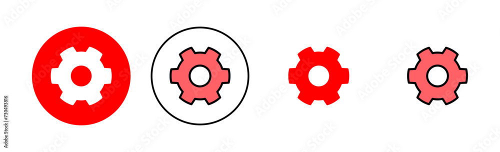 setting Icon set illustration. Cog settings sign and symbol. Gear Sign setting Icon set illustration. Cog settings sign and symbol. Gear Sign