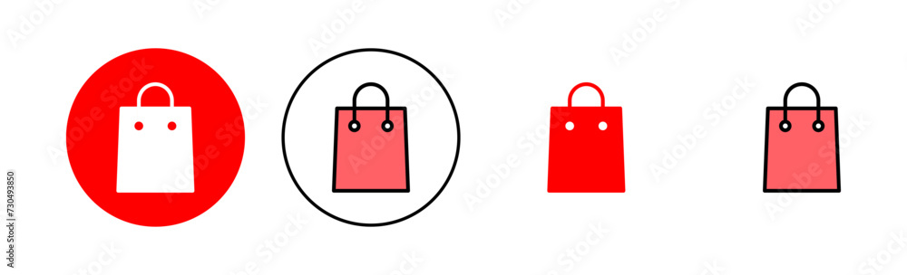 Shopping bag icon set illustration. shopping sign and symbol Shopping bag icon set illustration. shopping sign and symbol