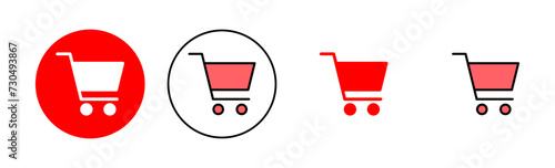 Shopping icon set illustration. Shopping cart sign and symbol. Trolley icon