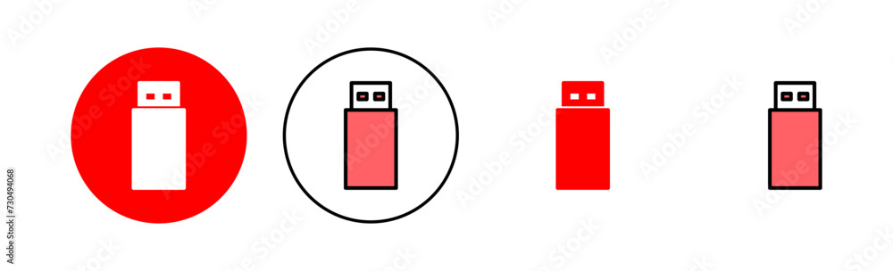 Usb icon set illustration. Flash disk sign and symbol. flash drive sign. Usb icon set illustration. Flash disk sign and symbol. flash drive sign.