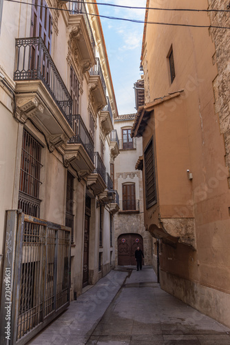 Valencia  Spain - January 4 2024  Beautiful architecture of old town in Valencia 