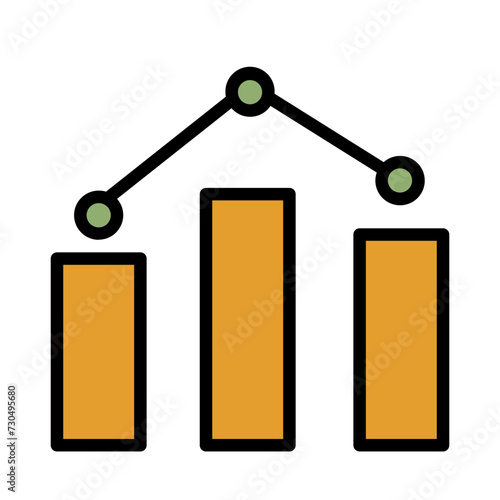 Chart Statistical Graph Filled Outline Icon