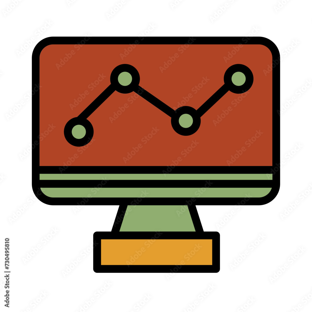 Monitor Display Online Filled Outline Icon Monitor Display Online Filled Outline Icon