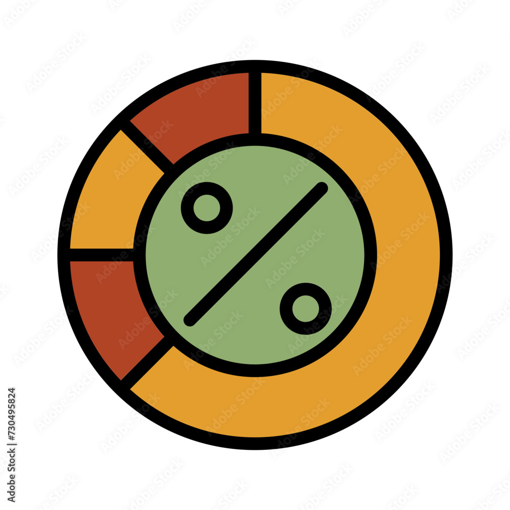 Pie Chart Half Filled Outline Icon Pie Chart Half Filled Outline Icon
