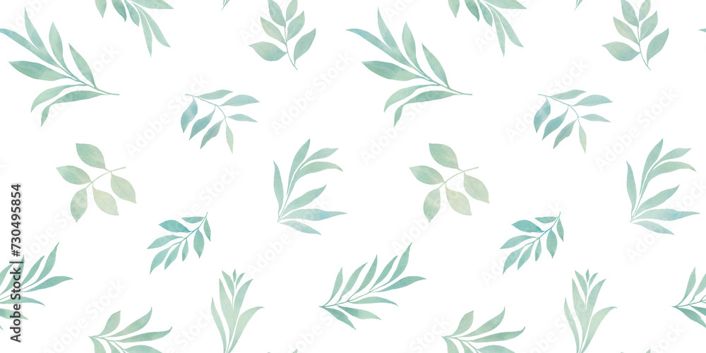 watercolor flowers on white background, seamless botanical pattern watercolor flowers on white background, seamless botanical pattern
