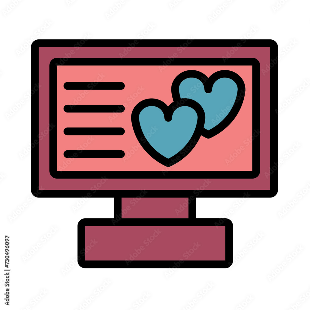 Hearts Love Romantic Filled Outline Icon Hearts Love Romantic Filled Outline Icon