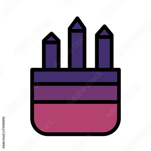Cotton Pencil School Filled Outline Icon