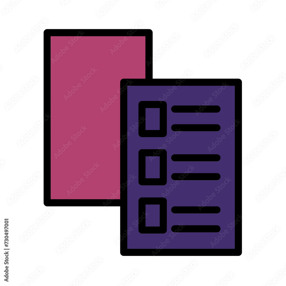 Fototapeta premium Study Work Writing Filled Outline Icon