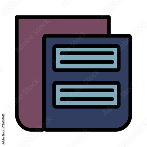 Content Headline Press Filled Outline Icon