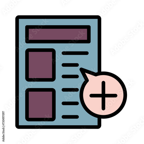 News Health Content Filled Outline Icon