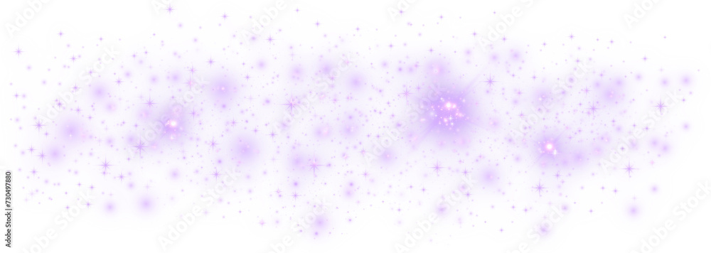 starry glitter effect on transparent background