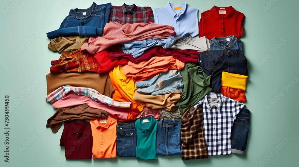 photo top view classify clothes