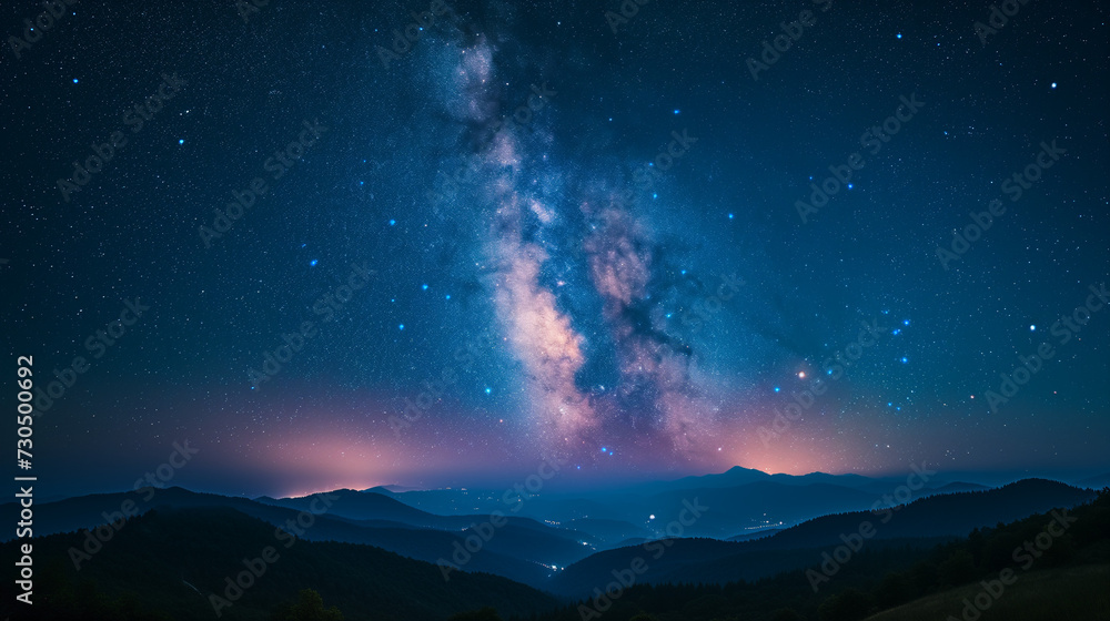 A stunning image of the sky on a starry night, decorated with thousands ...