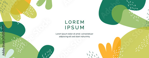 Hand drawn flat design business presentation background.	