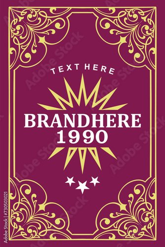 Vintage label designs for various quality product promotional needs