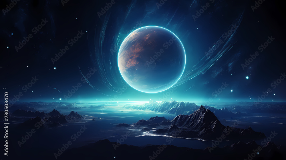 Cosmic illustration showing vibrant cosmic background