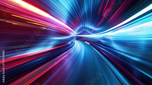 Fast motion blur creates a vibrant pattern of straight lines for web banners and wallpapers.
