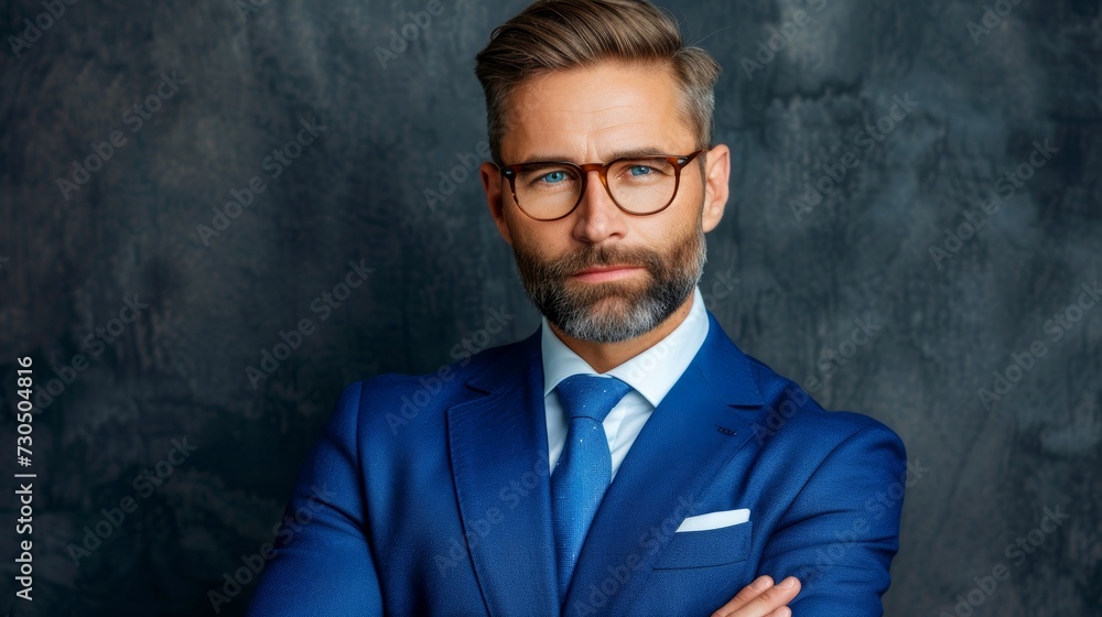 Close-up, portrait of successful businessman posing Close-up, portrait of successful businessman posing