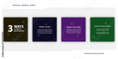 Tips for social media business marketing text here, tutorial, tips, post banner layout template background design element,