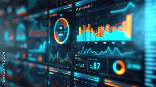 New analytics concept utilizes big data technology for business finance.