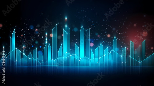 Stock market information technology concept illustration, illustration that can be used to analyze financial statements