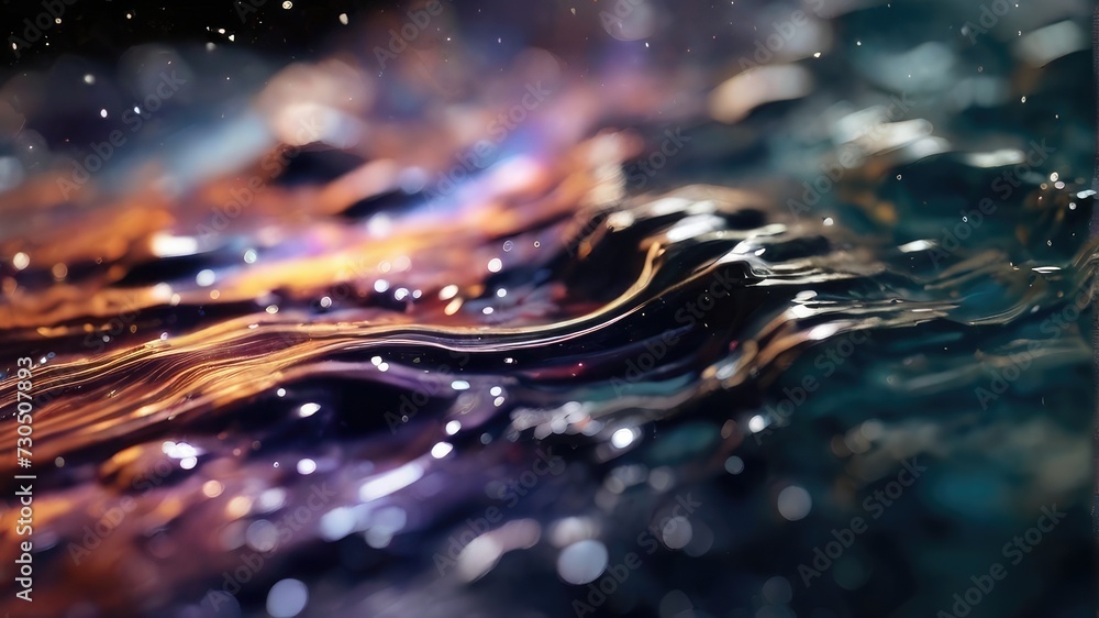 water splash galaxy space star colorfull  - obrazy, fototapety, plakaty 