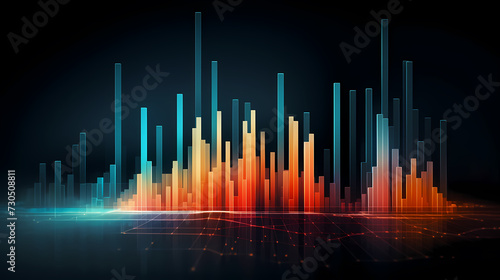 Stock market information technology concept illustration, illustration that can be used to analyze financial statements