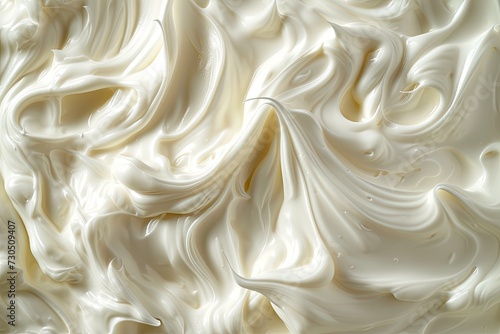 top view of a background with the texture of sour cream