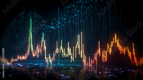 Stock market information technology concept illustration, illustration that can be used to analyze financial statements