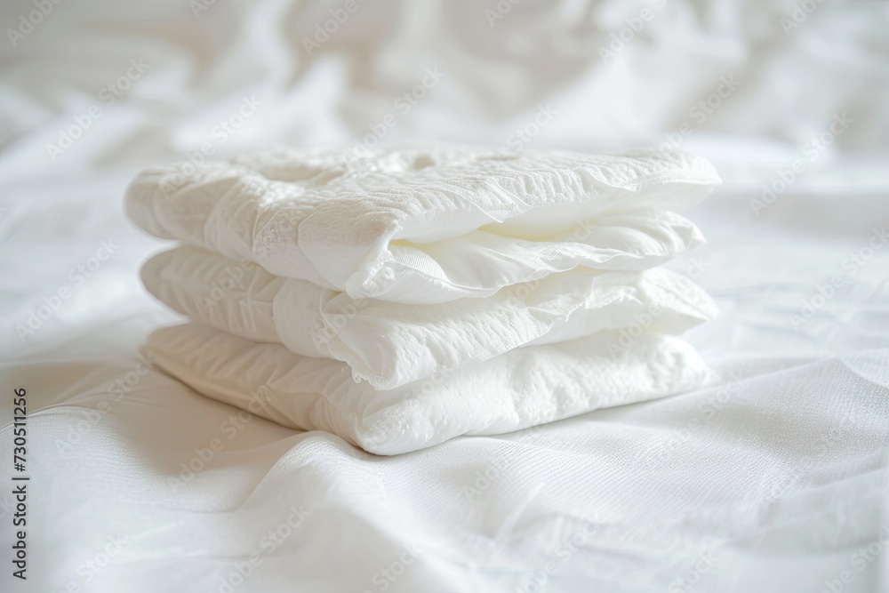 White background with baby diaper White background with baby diaper