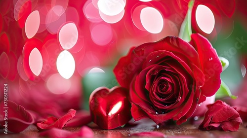Romance in Bloom  Valentine s Day Concept with Roses  