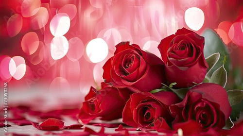 Romance in Bloom: Valentine's Day Concept with Roses© hisilly