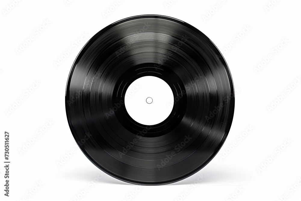 Obraz premium Isolated black vinyl on white background