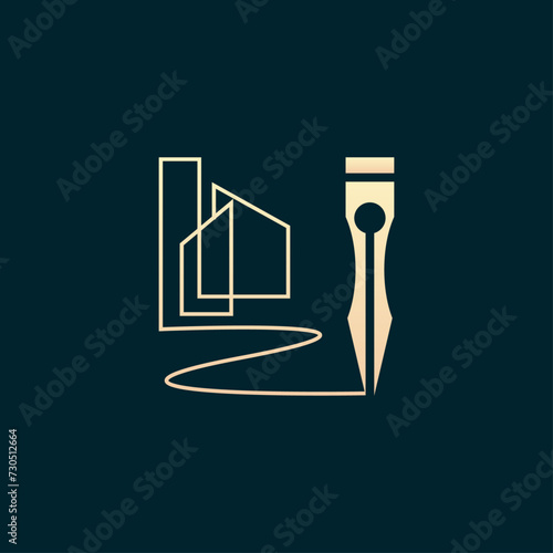 BULDING AND PEN LOGO