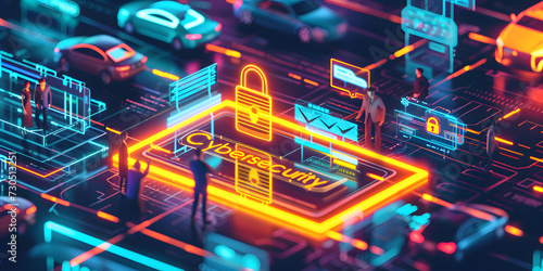 Cybersecurity holographic digital business hub device