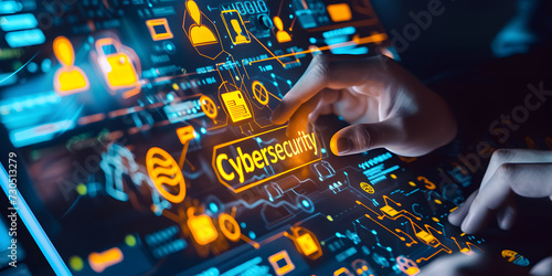 Cybersecurity holographic digital business hub device